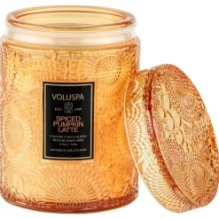 Voluspa Mini Glass Jar Candle With Lid Spiced Pumpkin Latte 156g Sale