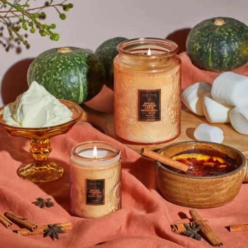 Voluspa Mini Glass Jar Candle With Lid Spiced Pumpkin Latte 156g Sale