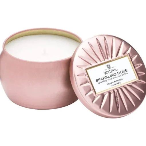 Voluspa Petite Tin Candle Sparkling Rose 127g Hot