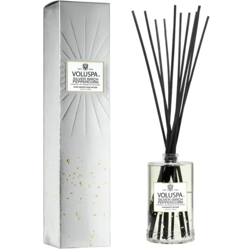 Voluspa Reed Diffuser Silver Birch Peppercorn 192ml Clearance