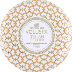 Voluspa 3-Wick Candle Decorative Tin Italian Bellini 340g Fashion