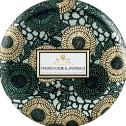 Voluspa 3-Wick Candle Decorative Tin French Cade & Lavender 340g Online