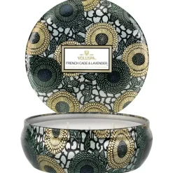 Voluspa 3-Wick Candle Decorative Tin French Cade & Lavender 340g Online
