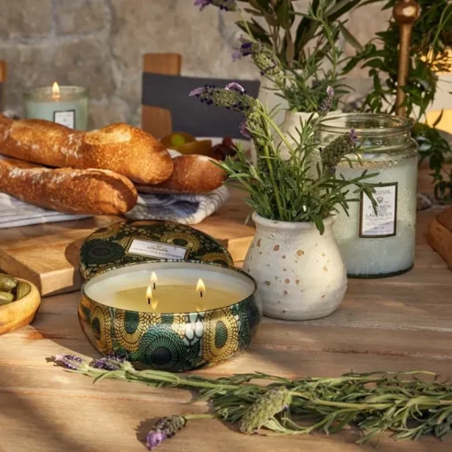 Voluspa 3-Wick Candle Decorative Tin French Cade & Lavender 340g Online