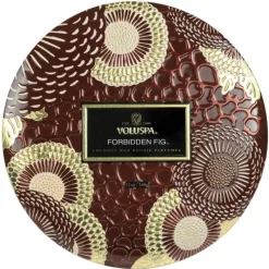 Voluspa 3-Wick Candle Decorative Tin Forbidden Fig 340g Clearance