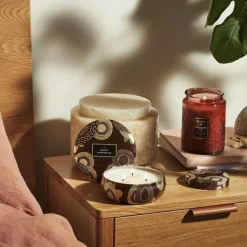 Voluspa 3-Wick Candle Decorative Tin Forbidden Fig 340g Clearance