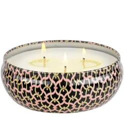 Voluspa 3-Wick Candle Decorative Tin Pink Citron Grapefruit 340g Outlet