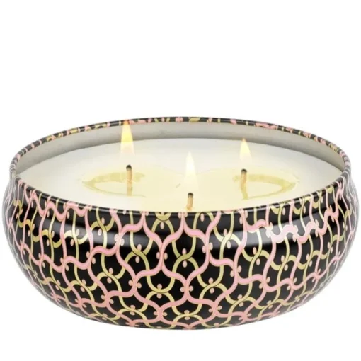 Voluspa 3-Wick Candle Decorative Tin Pink Citron Grapefruit 340g Outlet