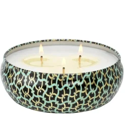 Voluspa 3-Wick Candle Decorative Tin French Linen 340g Discount