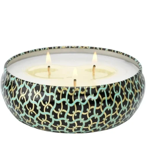 Voluspa 3-Wick Candle Decorative Tin French Linen 340g Discount
