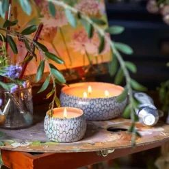 Voluspa 3-Wick Candle Decorative Tin Wildflowers 340g Discount