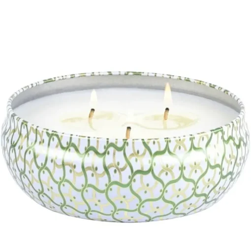 Voluspa 3-Wick Candle Decorative Tin Moroccan Mint Tea 340g Sale