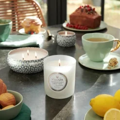 Voluspa 3-Wick Candle Decorative Tin Moroccan Mint Tea 340g Sale