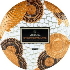 Voluspa 3-Wick Decorative Tin Candle Spiced Pumpkin Latte 340g Clearance