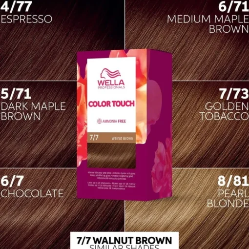 WELLA Color Touch Deep Browns 7/7 Walnut Brown Clearance