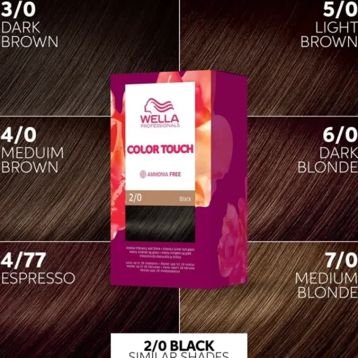 WELLA Color Touch Pure Naturals 2/0 Black Hot