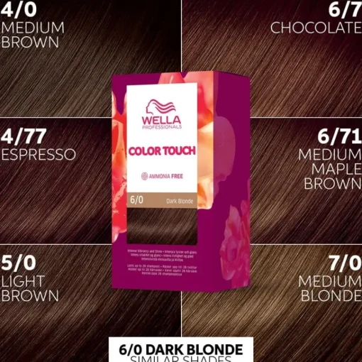 WELLA Color Touch Pure Naturals 6/0 Dark Blonde New