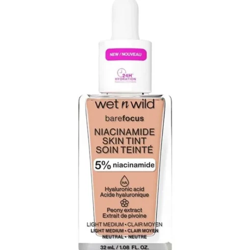 Wet n Wild Bare Focus Niacinamide Skin Tint 32ml – Light Medium Sand Hot