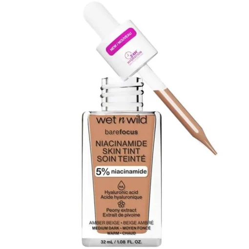Wet n Wild Bare Focus Niacinamide Skin Tint 32ml – Amber Beige Fashion