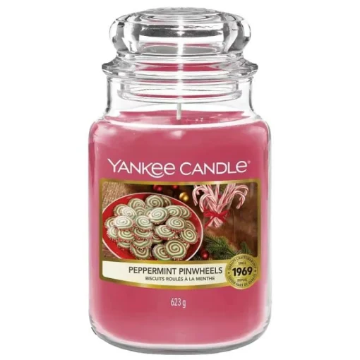Yankee Candle Classic Large Jar Peppermint Pinwheels 623g Outlet