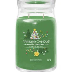 Yankee Candle Signature Large Jar Shimmering Christmas Tree 567g Outlet