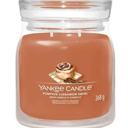 Yankee Candle Signature Medium Jar Pumpkin Cinnamon Swirl 368g Sale