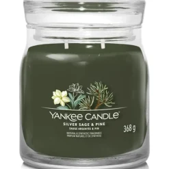 Yankee Candle Signature Medium Jar Silver Sage & Pine 368g Best